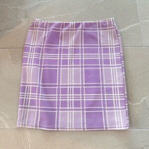 PrettyLittleThing Purple Plaid Skirt